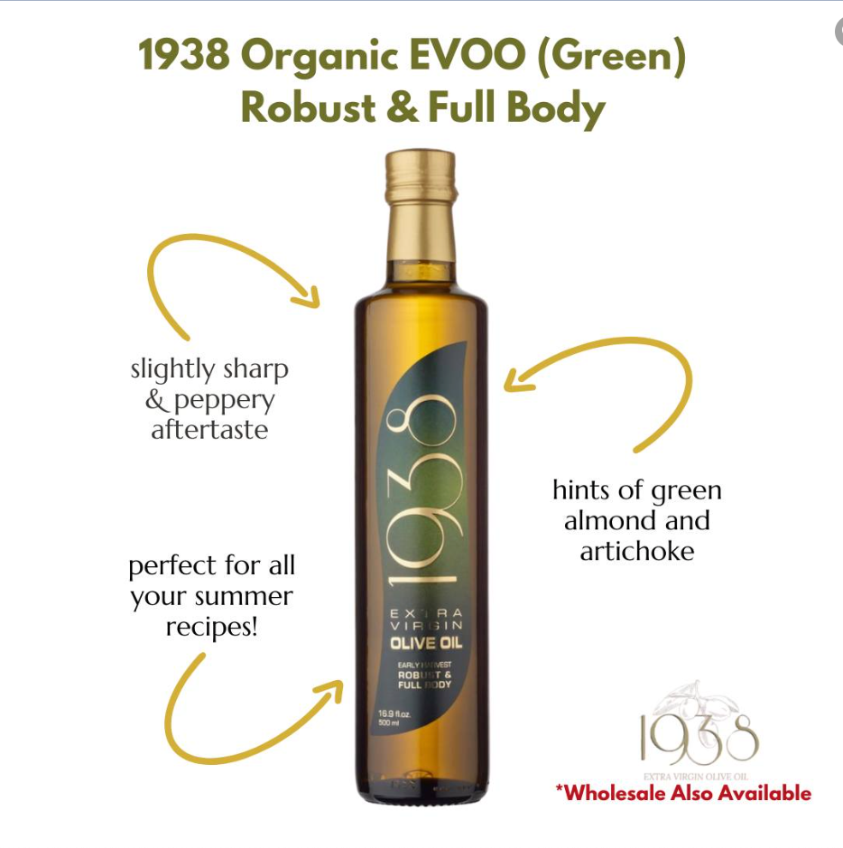 1938 Organic EVOO Green Label - Robust & Full Body - Premium Olive oil from Amore Trade - Just $24.99! Shop now at EVOO GOLD