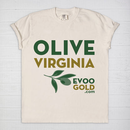 OLIVE VIRGINIA T-SHIRT - Premium Clothing from EVOO GOLD - Just $18.50! Shop now at EVOO GOLD